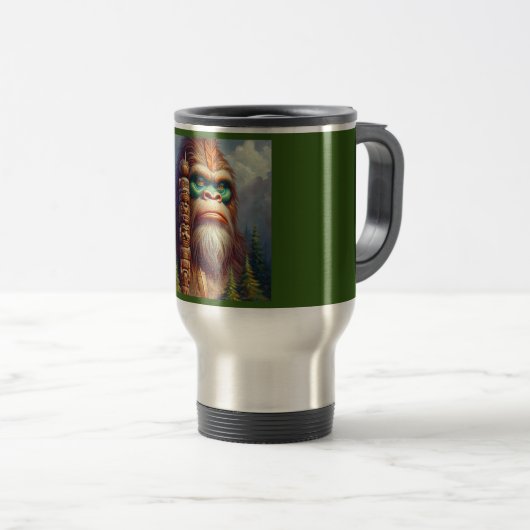 Mug De Voyage Totem amérindien de Bigfoot (Devant droit)