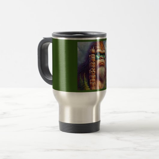 Mug De Voyage Totem amérindien de Bigfoot (Devant gauche)