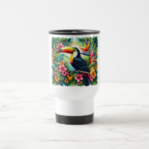 Mug De Voyage Toucan oiseau tropical/jungle Brésil