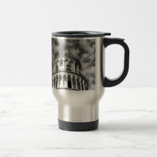 Mug De Voyage Tour blanche noire de Pise Italie