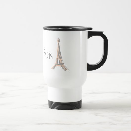 Mug De Voyage Tour Eiffel gris abstrait de PARIS (Droite)