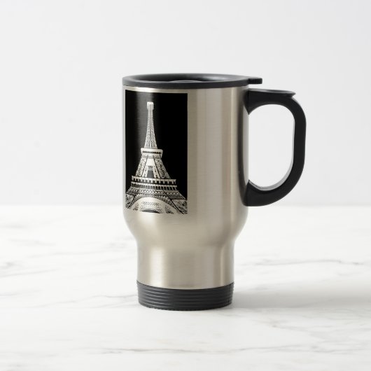 Mug De Voyage Tour Eiffel noir blanc (Droit)