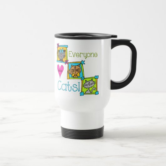 Mug De Voyage Tout le monde aime les chats (Droite)