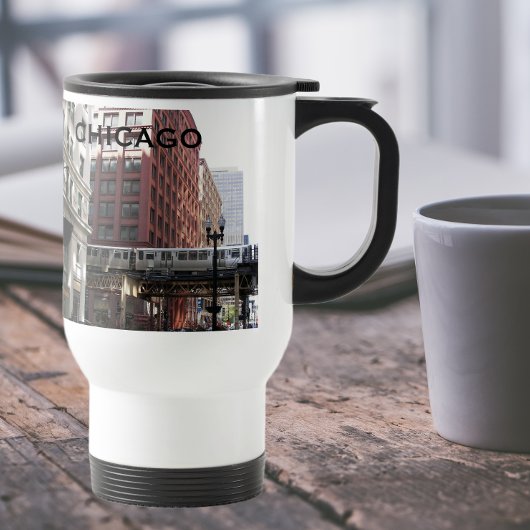 Mug De Voyage Train à boucle élevé de Chicago