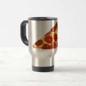 Mug De Voyage Tranche de pizza pepperoni classique de SlipperyJo (Devant gauche)