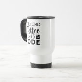 Mug De Voyage Transformer Le Café En Code (Devant gauche)