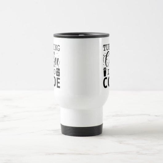 Mug De Voyage Transformer Le Café En Code (Centre)