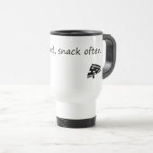 Mug De Voyage Travail Snack dur Souvent - Drôle Motivation (Devant droit)