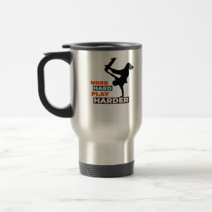 Mug De Voyage Travailler dur Jouer si dur Skateboarder Classic