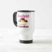 Mug De Voyage Travaillera pour l'analyste de petits gâteaux (Devant gauche)