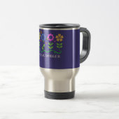 Mug De Voyage "Travailleur Social", Fleurs Graphiques De Printem (Devant droit)