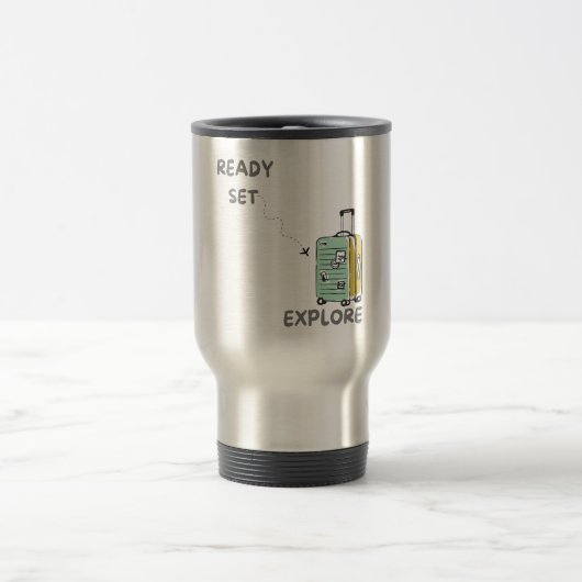 Mug De Voyage Travel Adventure Ready Set Explorez la conception  (Centre)