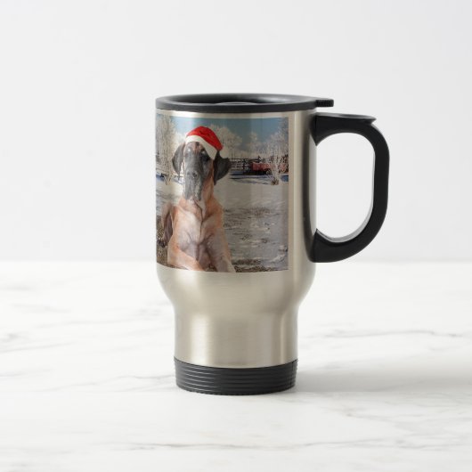 Mug De Voyage Très Beau Chien Danse Assis Dans Le Casquette De N (Droit)