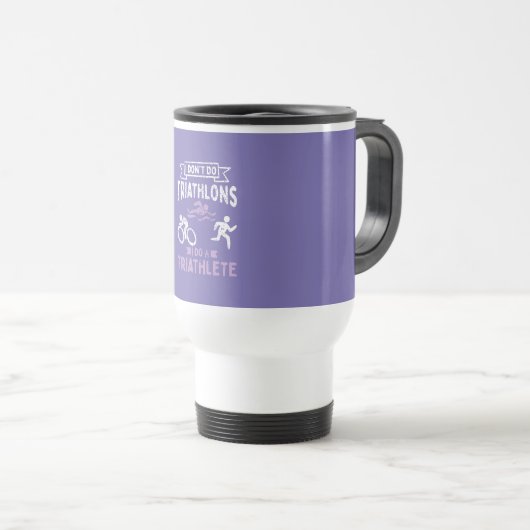 Mug De Voyage Triathlon Funny (Devant droit)