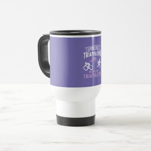 Mug De Voyage Triathlon Funny (Devant gauche)