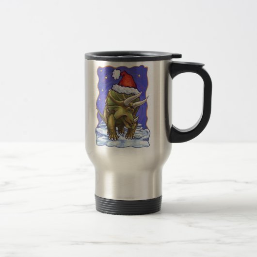 Mug De Voyage Tricératops Noël (Droit)