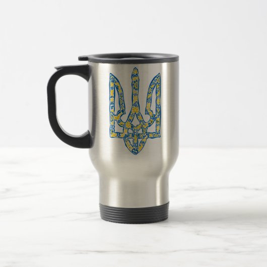 Mug De Voyage trident de l'emblème national ukrainien tryzub eth (Gauche)