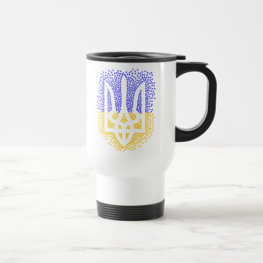 Mug De Voyage Trident heraldique ukrainien tryzub étoiles disper (Droite)