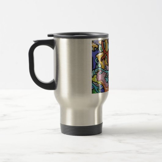 Mug De Voyage tripes de graffiti (Gauche)