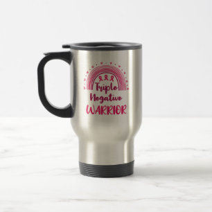 Mug De Voyage Triple guerrier négatif cancer du sein Arc-en-ciel
