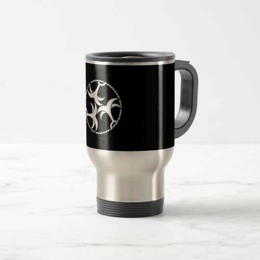 Mug De Voyage Trois ancres avec corde (Devant droit)