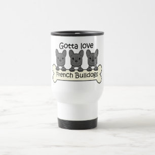 Mug De Voyage Trois bouledogues français