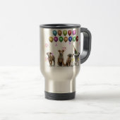 Mug De Voyage Trois Chiens mignons qui souhaitent une bonne anné (Devant droit)