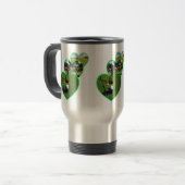 Mug De Voyage Trois Coeurs de Golf Vert Design, (Devant gauche)
