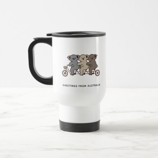 Mug De Voyage Trois Koalas Riding Tandem (Gauche)