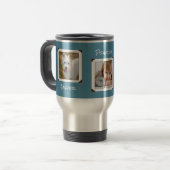 Mug De Voyage Trois photos et noms Colonial Blue (Devant gauche)