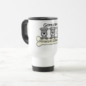 Mug De Voyage Trois Schnauzers miniatures (Devant gauche)