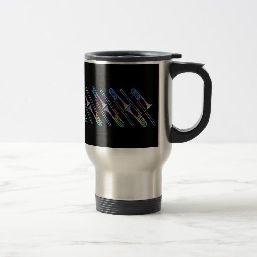 Mug De Voyage Trombones de Colorwashed (Droit)
