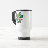 Mug De Voyage Tropical Flamingo - Personalized Trave Cup (Devant gauche)