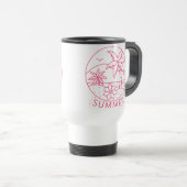 Mug De Voyage Tropical Summer Line-Art (Devant droit)
