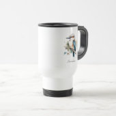 Mug De Voyage True Blue Kookaburra, personnalisé (Devant droit)