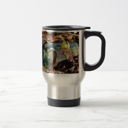 Mug De Voyage Truite jaune et prune Lily et Coquille d'escargot (Droit)