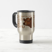 Mug De Voyage Tuer la vache - Vegan, végétarien (Devant gauche)