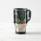 Mug De Voyage Turquoise Gold Sun Southwestern Art (Devant droit)