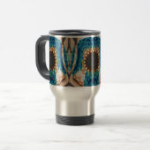 Mug De Voyage Turquoise Gold Sun Southwestern Art (Devant gauche)