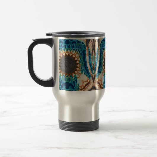 Mug De Voyage Turquoise Gold Sun Southwestern Art (Gauche)