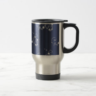 Mug De Voyage Turquoise métallique, Fils blancs Noël