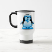 Mug De Voyage Tux bleu froid de tremblement (Gauche)