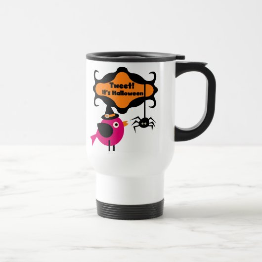 Mug De Voyage Tweet T-shirts et cadeaux Halloween (Droite)