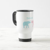 Mug De Voyage Twin Elephant Rose Et Bleu (Devant gauche)