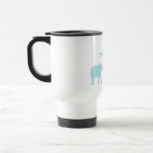 Mug De Voyage Twin Elephant Rose Et Bleu (Gauche)