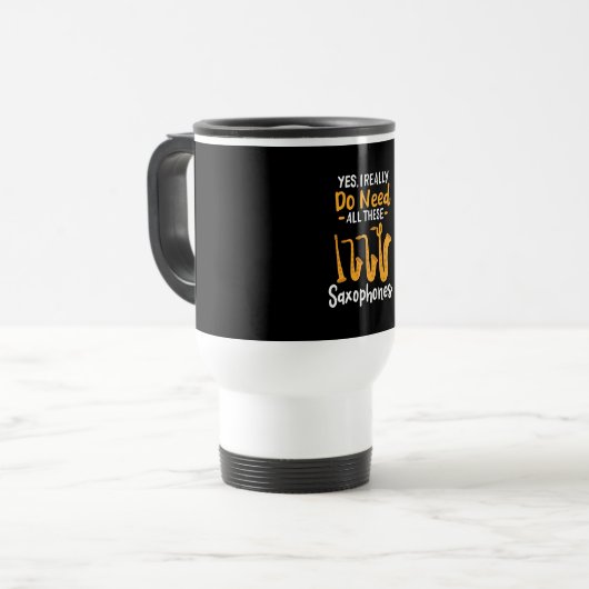 Mug De Voyage Types de saxophone (Devant gauche)