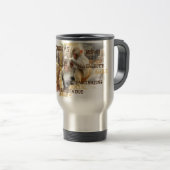 Mug De Voyage Typographie des singes mignons (Devant droit)
