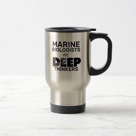 Mug De Voyage Typographie du biologiste marin (Droit)