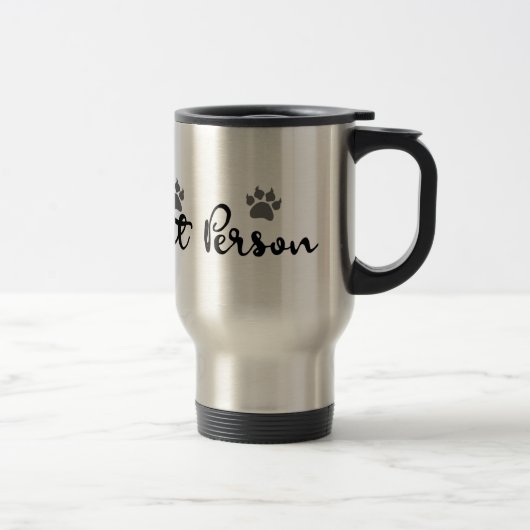 Mug De Voyage Typographie d'une personne de chat (Droit)