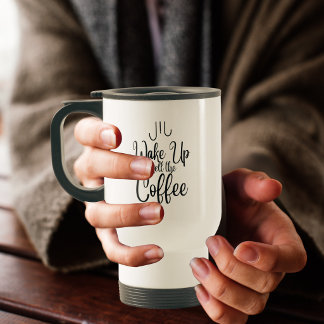 Mug De Voyage Typographie Réveille-Toi et Sens l'Odeur du Café